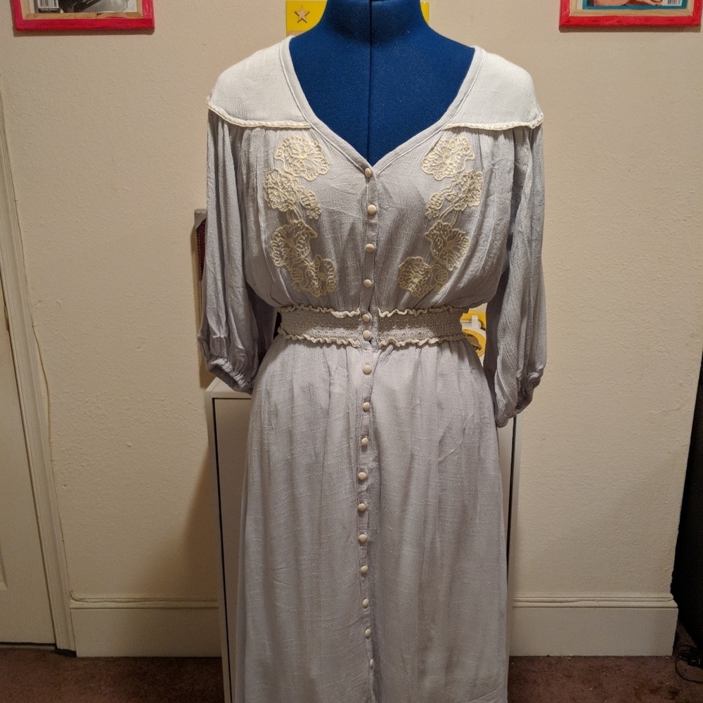 Rosery brand Embroidered Shirt Dress